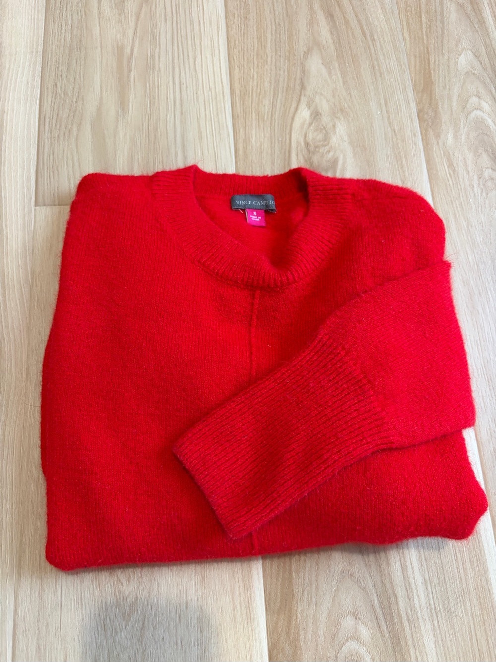 Vince Camuto Red Crewneck Sweater